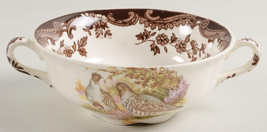 Game Series (Birds) Flat Cream Soup Bowl by Palissy-1