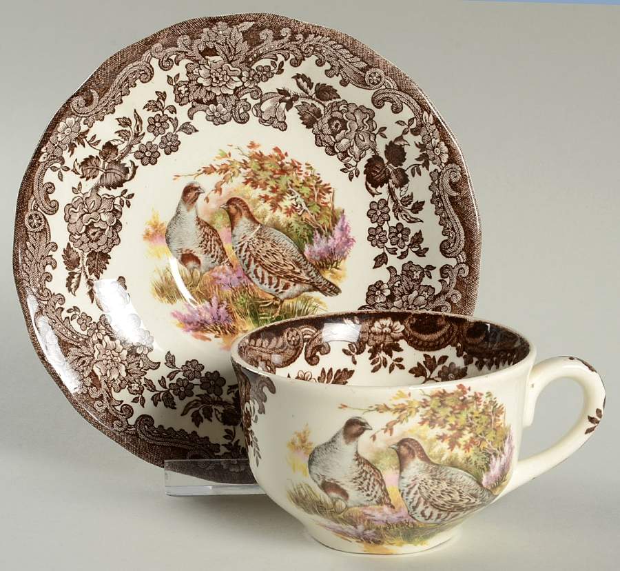 Game Series (Birds) Flat Cup & Saucer Set by Palissy-1