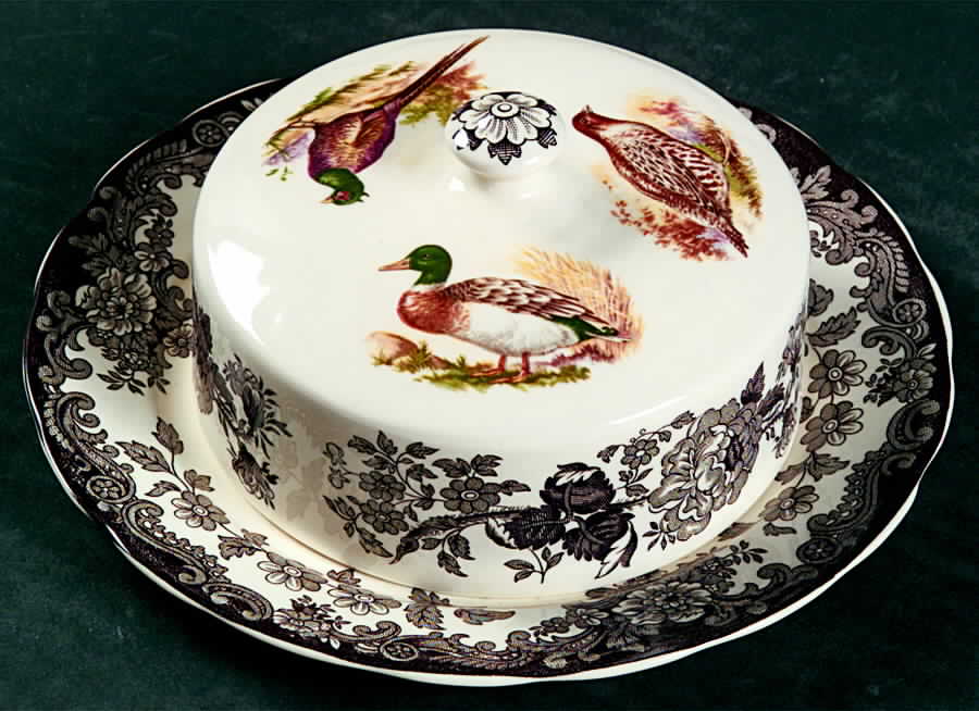 Game Series (Birds) Round Covered Butter by Palissy-1