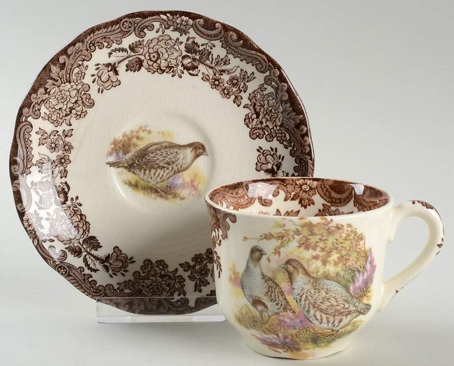 Game Series (Birds) Flat Cup & Saucer Set by Palissy-1