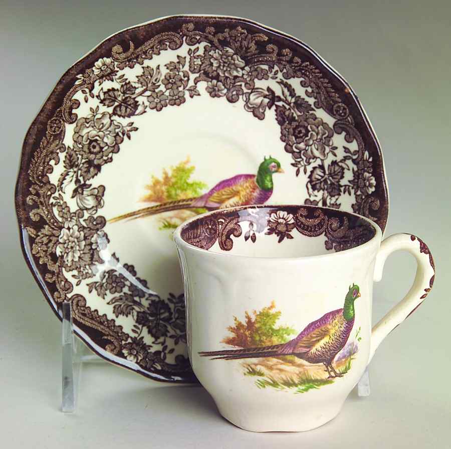 Game Series (Birds) Flat Demitasse Cup & Saucer Set by Palissy-1