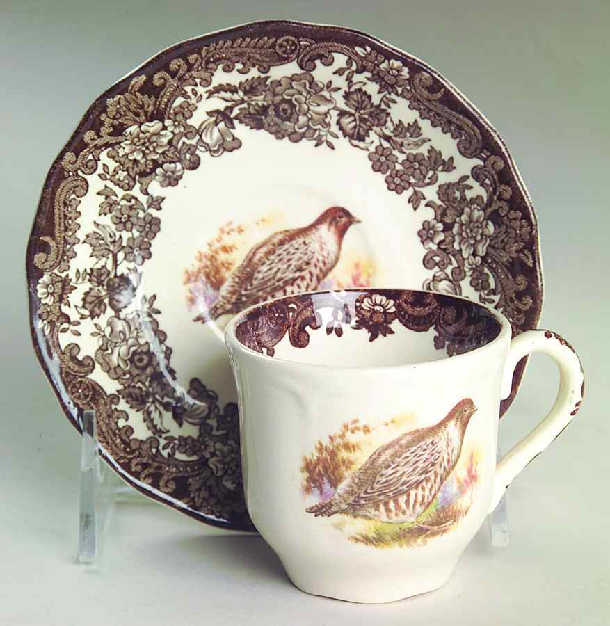 Game Series (Birds) Flat Demitasse Cup & Saucer Set by Palissy-1