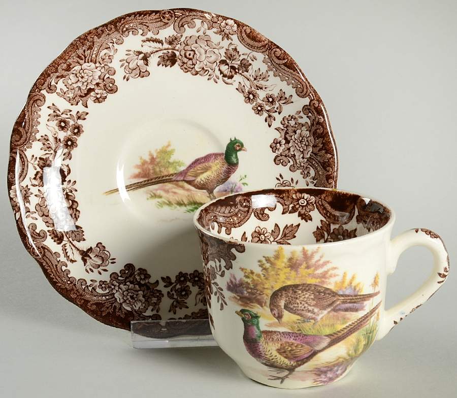 Game Series (Birds) Flat Cup & Saucer Set by Palissy-1