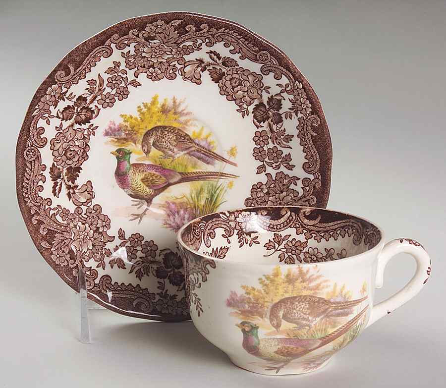 Game Series (Birds) Flat Cup & Saucer Set by Palissy-1