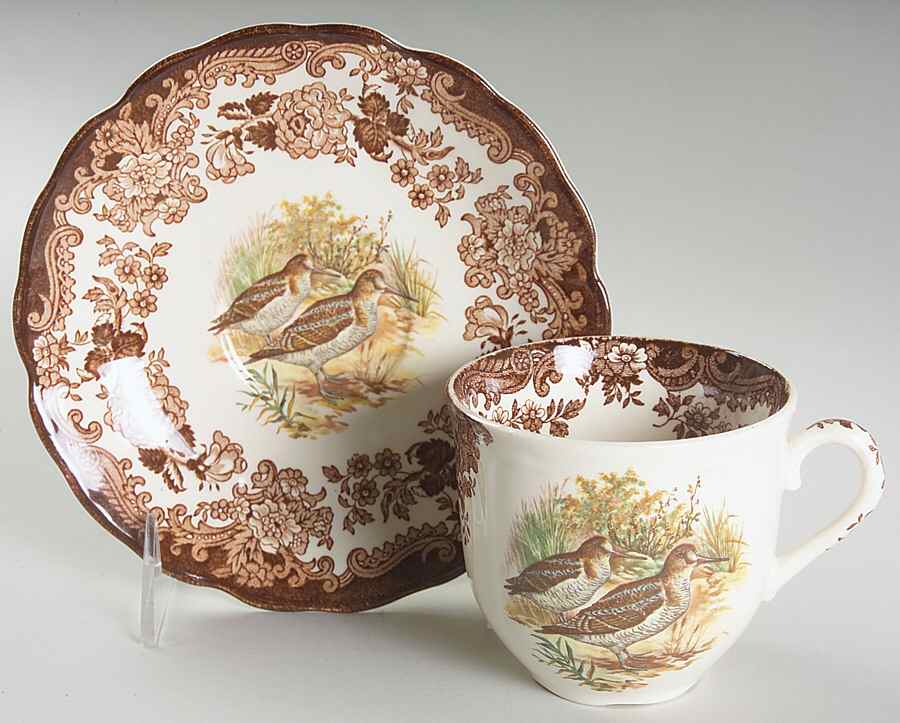 Game Series (Birds) Flat Cup & Saucer Set by Palissy-1
