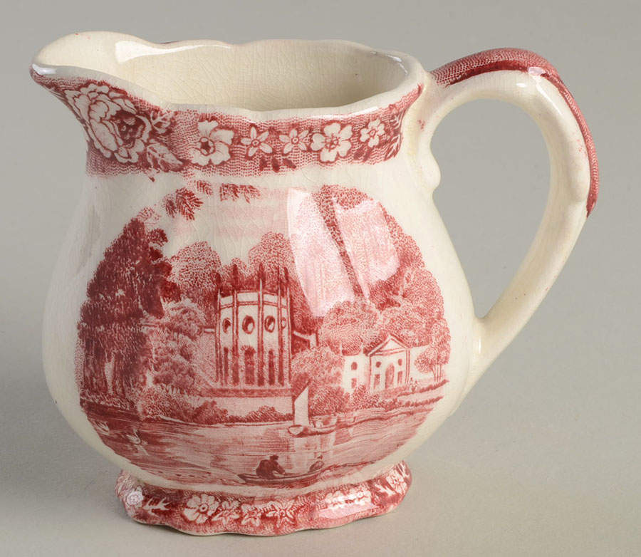 Thames River Scenes Pink Mini Creamer by Palissy-1