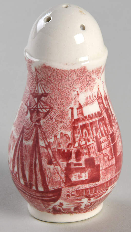 Thames River Scenes Pink Pepper Shaker by Palissy-1