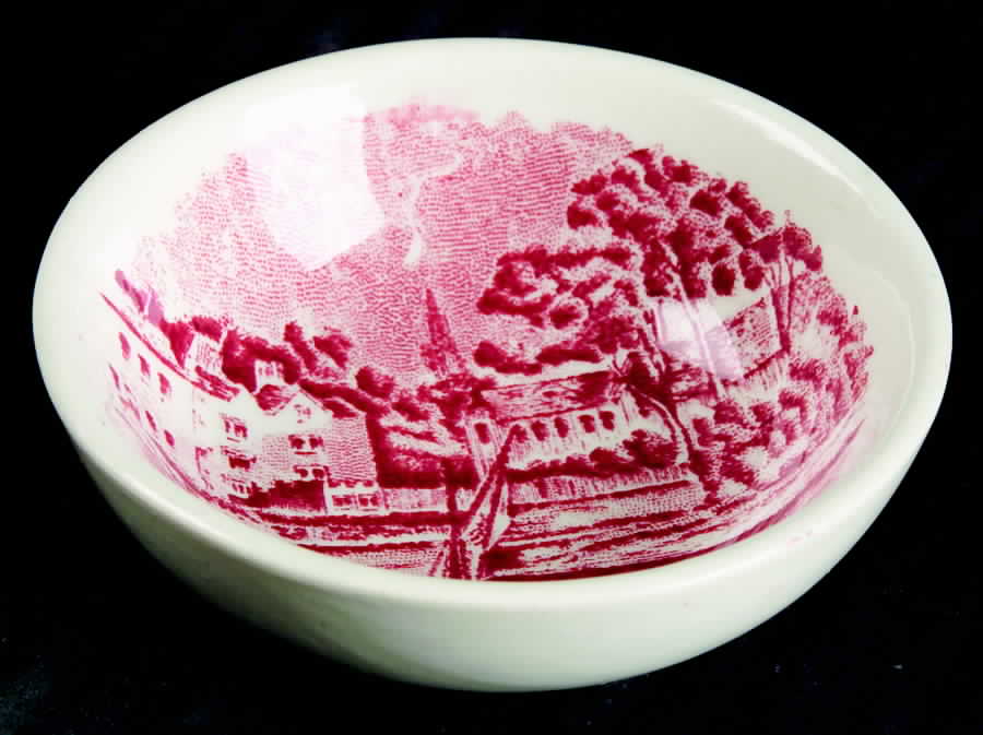Thames River Scenes Pink Salt Dip by Palissy-1