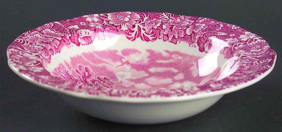 Thames River Scenes Pink Rim Cereal Bowl by Palissy-1