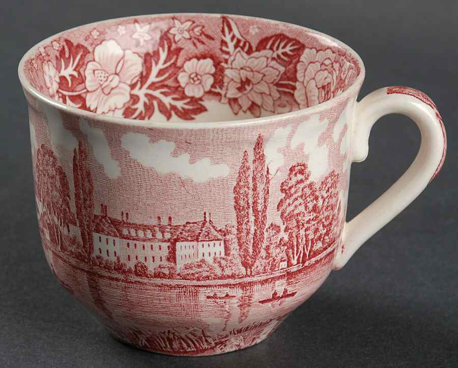 Thames River Scenes Pink Flat Cup by Palissy-1