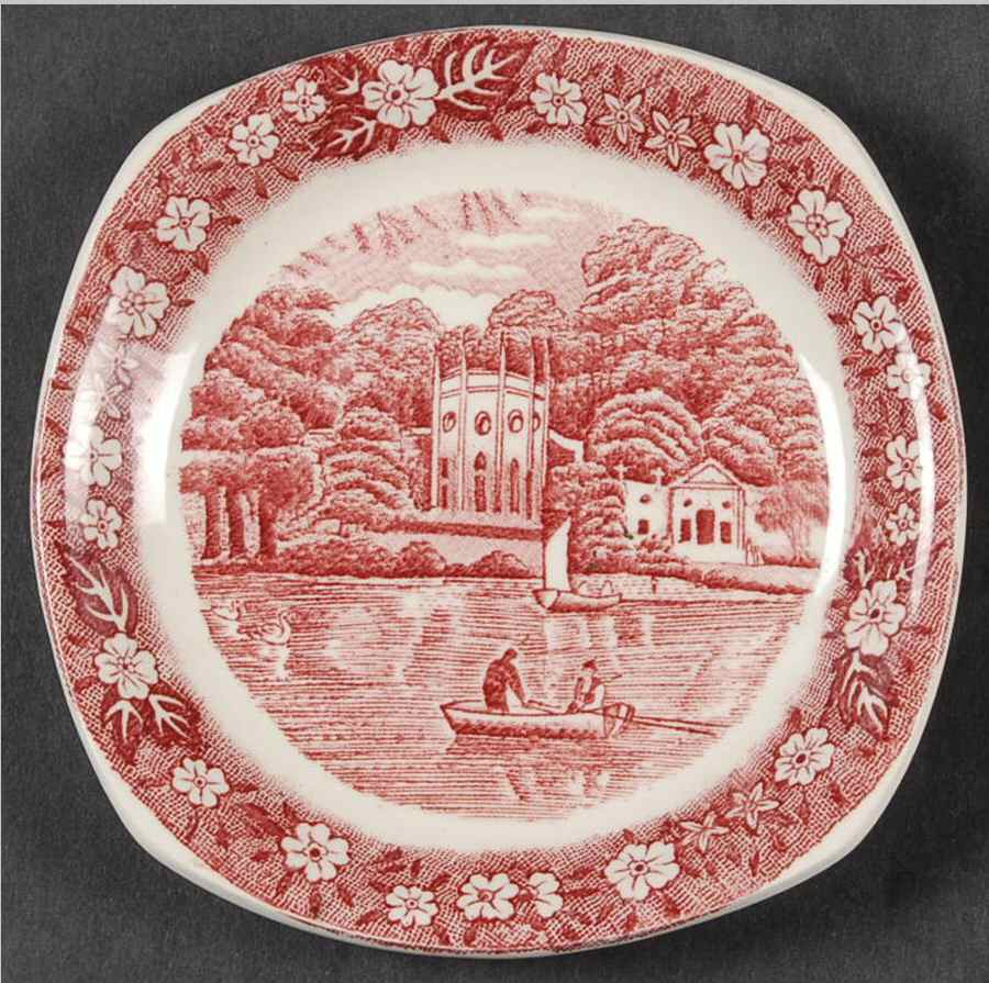 Thames River Scenes Pink Coaster by Palissy-1