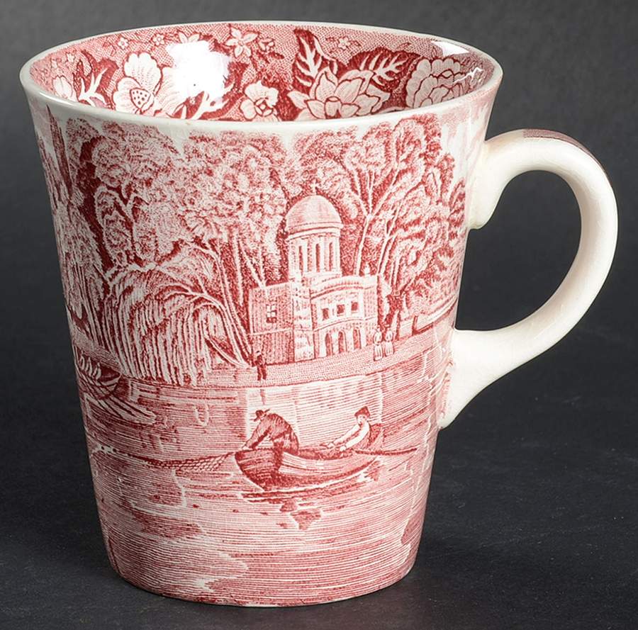 Thames River Scenes Pink Mug by Palissy-1