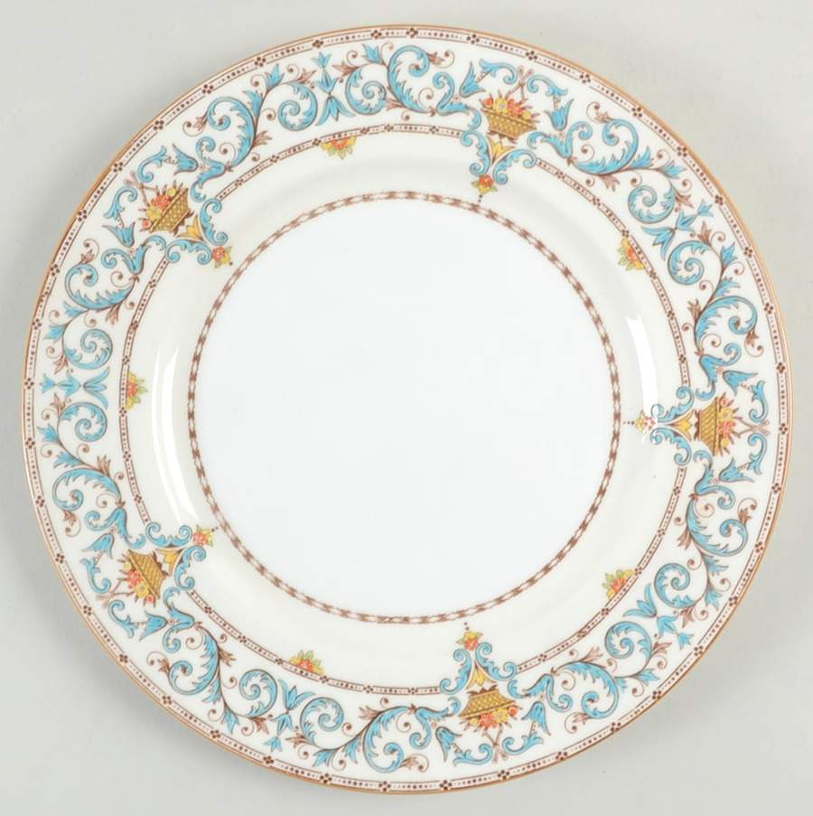 Adam (Aqua Scrolls) Luncheon Plate by Paragon-1