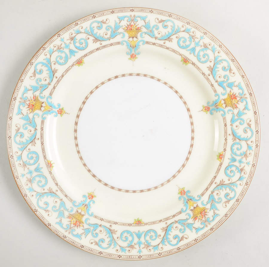 Adam (Aqua Scrolls) Salad Plate by Paragon-1