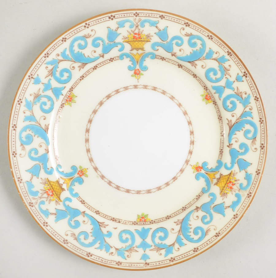 Adam (Aqua Scrolls) Bread & Butter Plate by Paragon-1