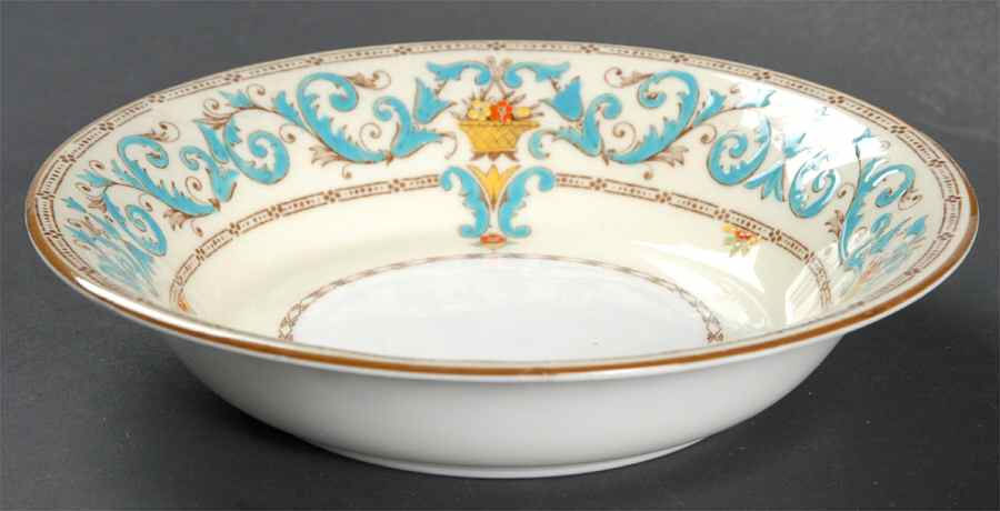 Adam (Aqua Scrolls) Fruit/Dessert (Sauce) Bowl by Paragon-1