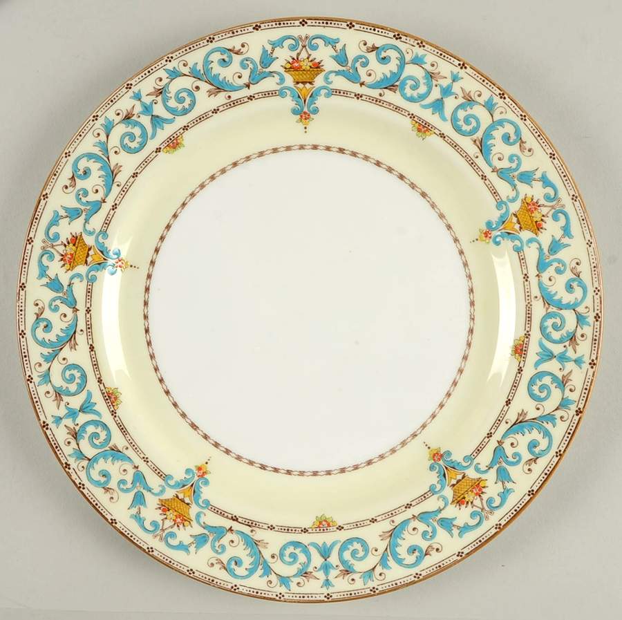 Adam (Aqua Scrolls) Dinner Plate by Paragon-1