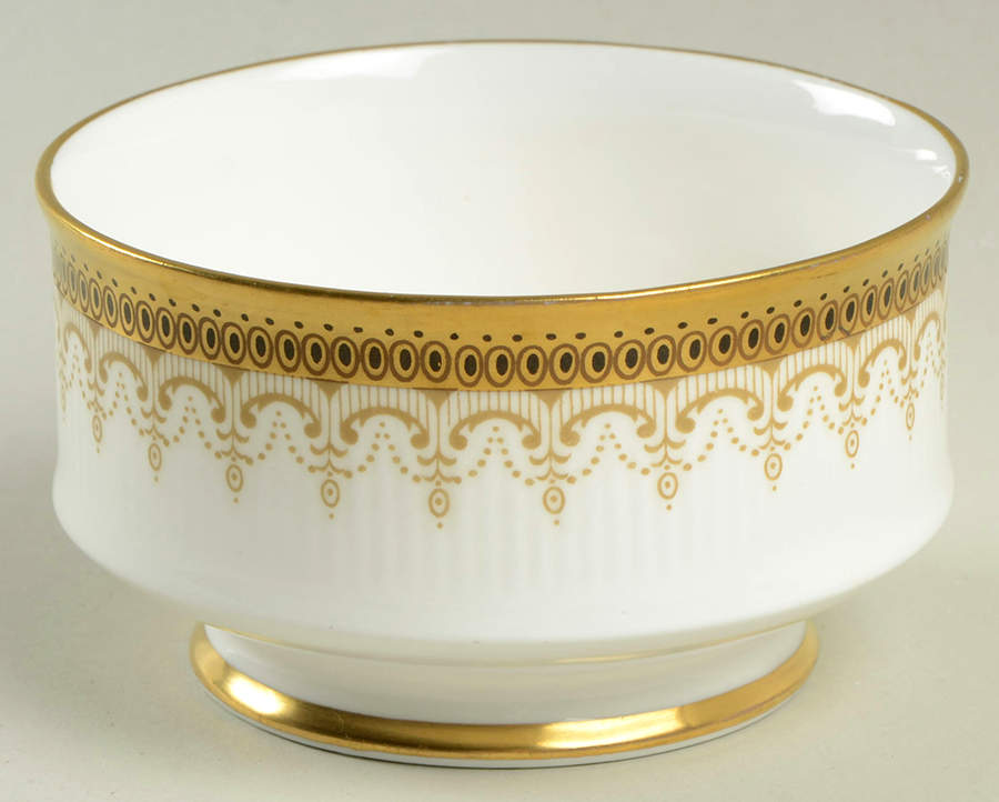 Athena (Gold Border with Black Dots) Mini Open Sugar Bowl by Paragon-1