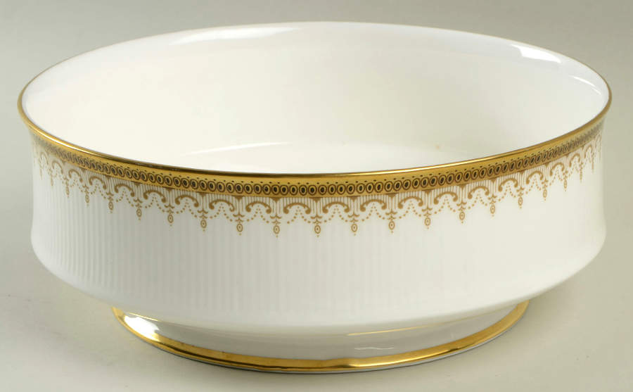 Athena (Gold Border with Black Dots) 8" Round Vegetable by Paragon-1
