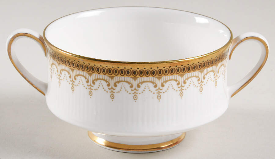 Athena (Gold Border with Black Dots) Sugar Bowl No Lid by Paragon-1