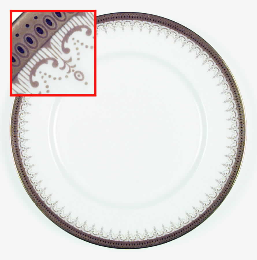 Athena (Gold Border with Black Dots) Dinner Plate by Paragon-1