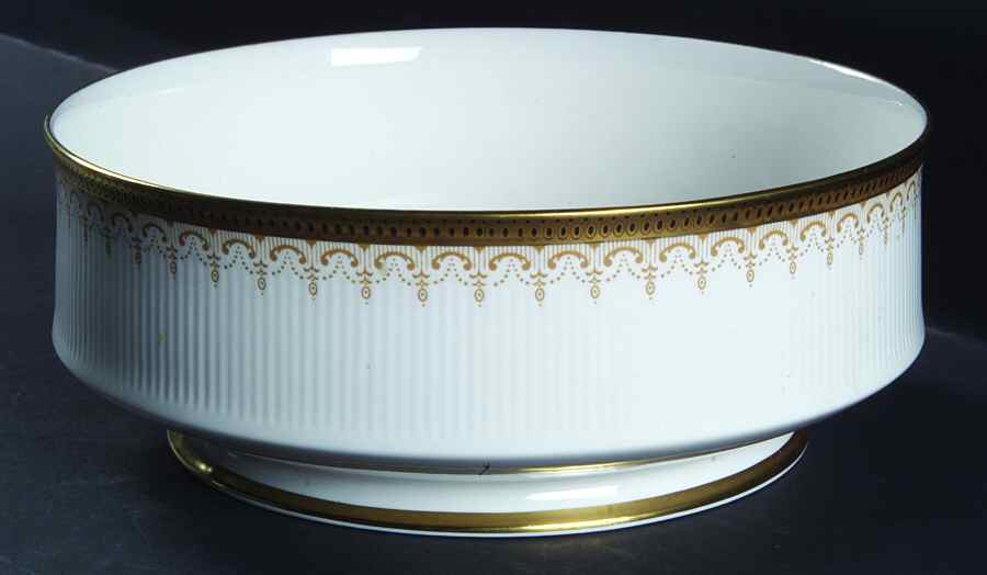 Athena (Gold Border with Black Dots) 8" Round Vegetable Bowl by Paragon-1