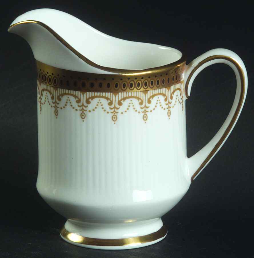Athena (Gold Border with Black Dots) Mini Creamer by Paragon-1