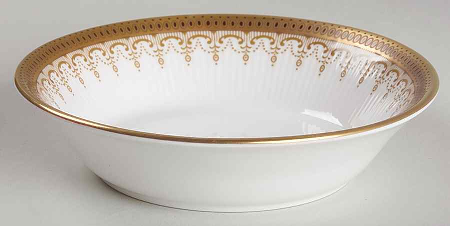 Athena (Gold Border with Black Dots) Fruit/Dessert (Sauce) Bowl by Paragon-1