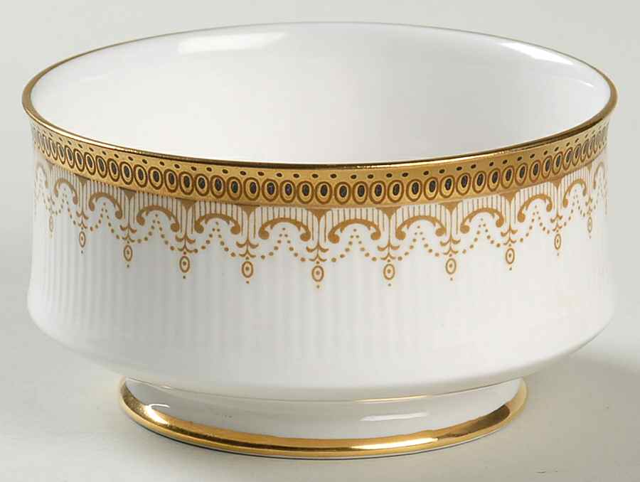 Athena (Gold Border with Black Dots) Open Sugar Bowl by Paragon-1