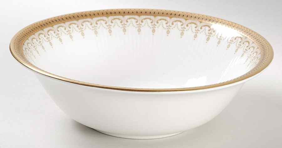 Athena (Gold Border with Black Dots) Coupe Cereal Bowl by Paragon-1