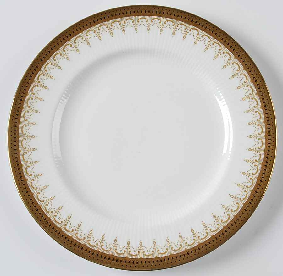 Athena (Gold Border with Black Dots) Salad Plate by Paragon-1