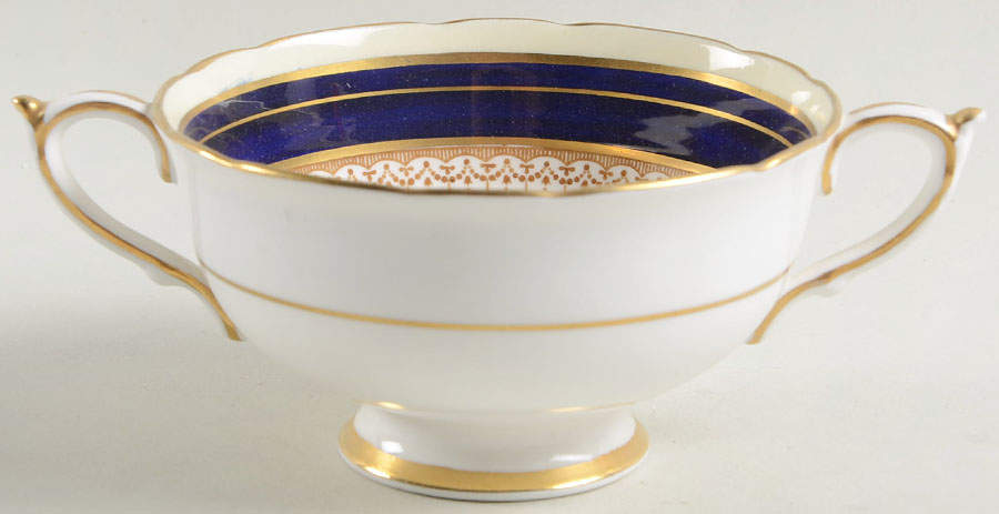 Athene Cobalt Blue Footed Cream Soup Bowl by Paragon-1
