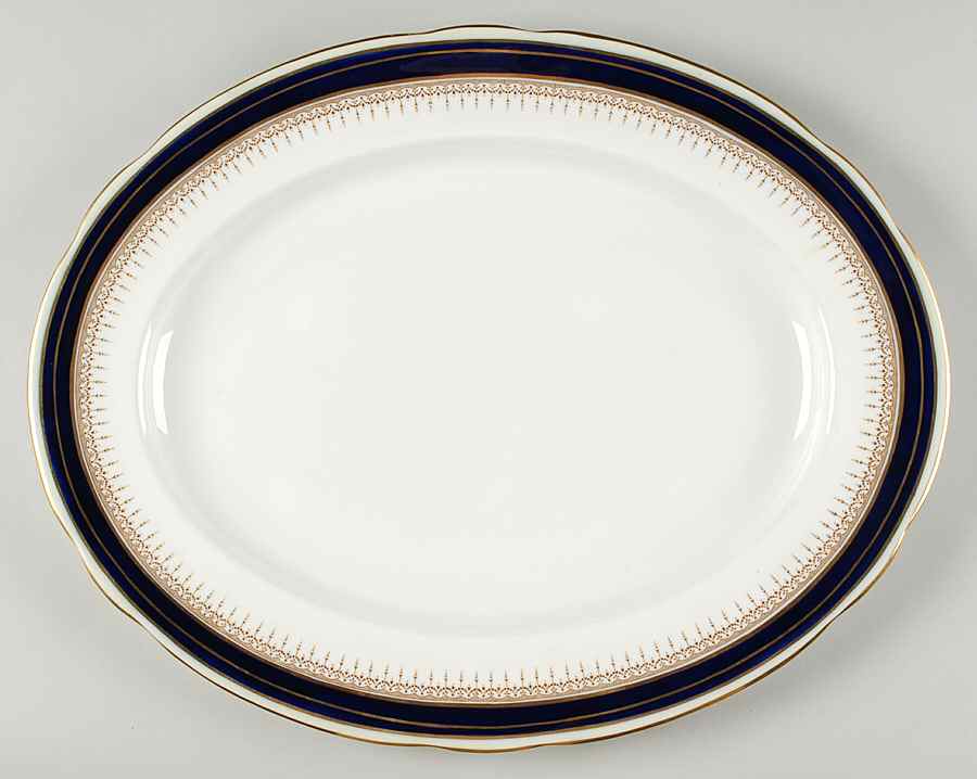 Athene Cobalt Blue 16" Oval Serving Platter by Paragon-1