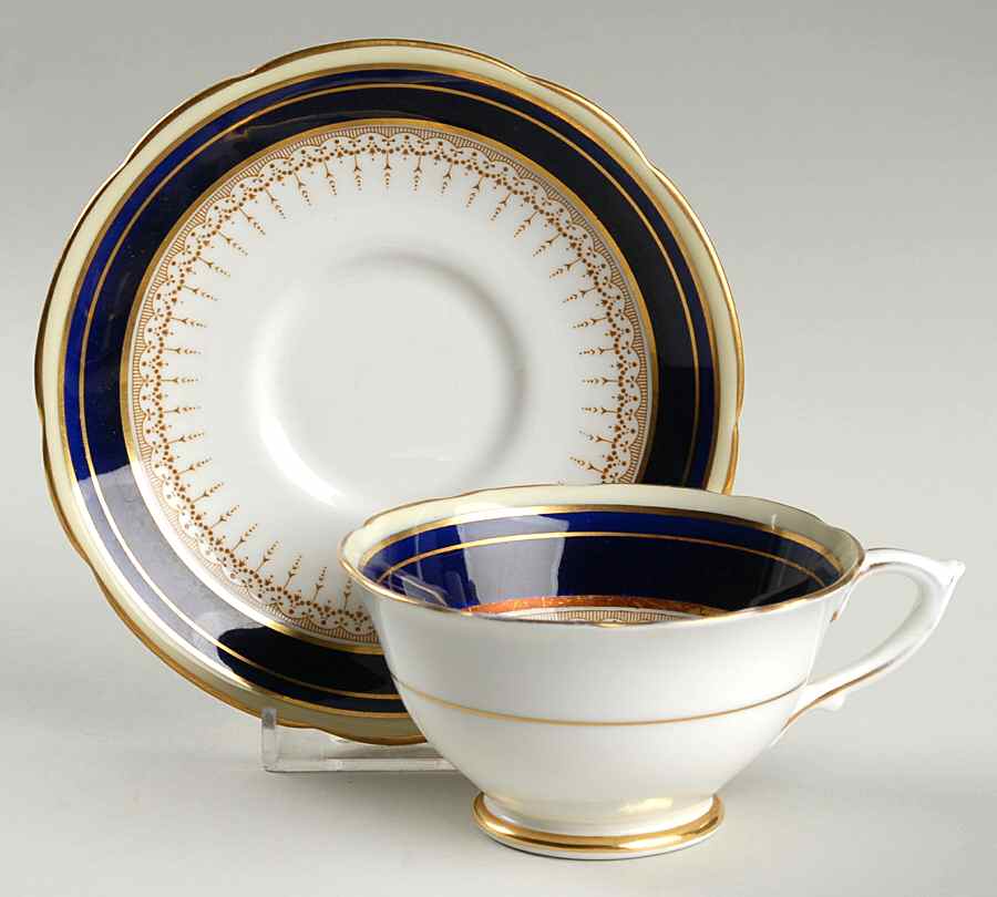 Athene Cobalt Blue Footed Cup & Saucer Set by Paragon-1