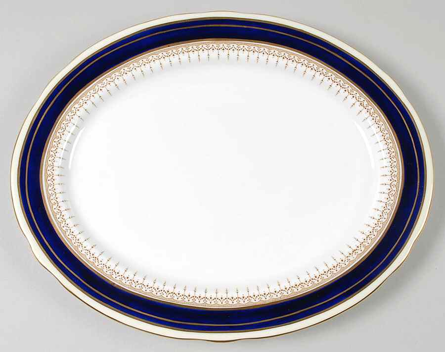Athene Cobalt Blue 11" Oval Serving Platter by Paragon-1