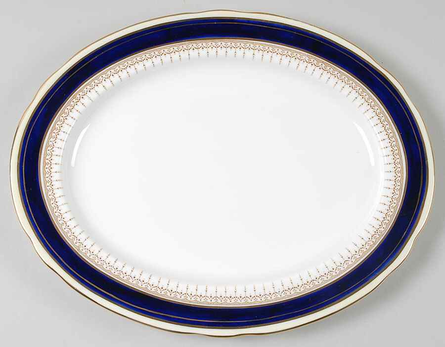 Athene Cobalt Blue 12" Oval Serving Platter by Paragon-1
