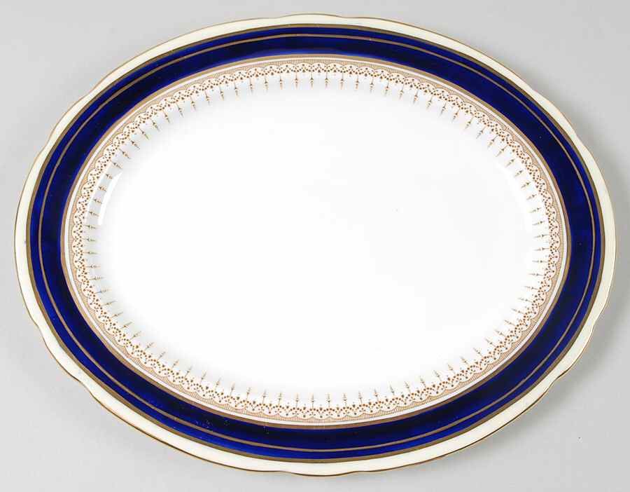 Athene Cobalt Blue 10" Oval Serving Platter by Paragon-1
