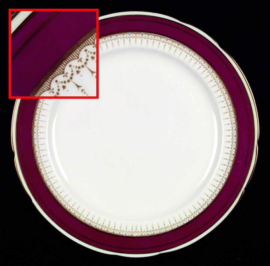 Athene Maroon Dinner Plate by Paragon-1