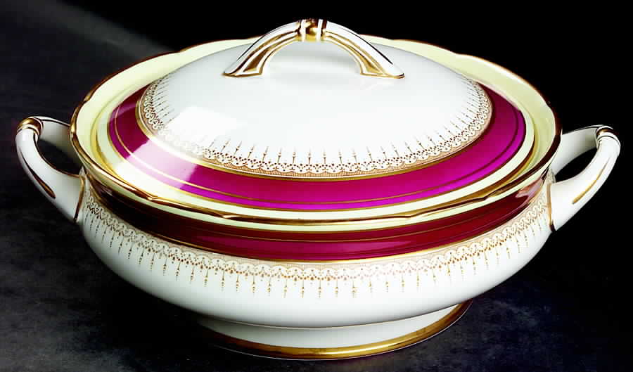 Athene Maroon Round Covered Vegetable by Paragon-1