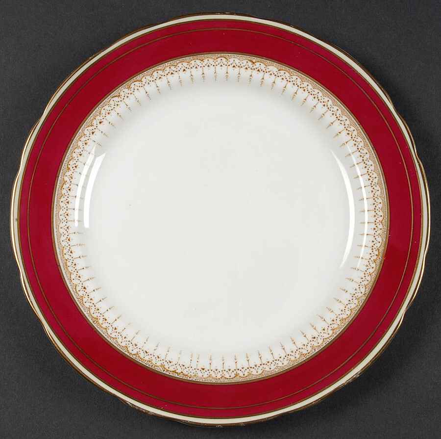 Athene Maroon Salad Plate by Paragon-1