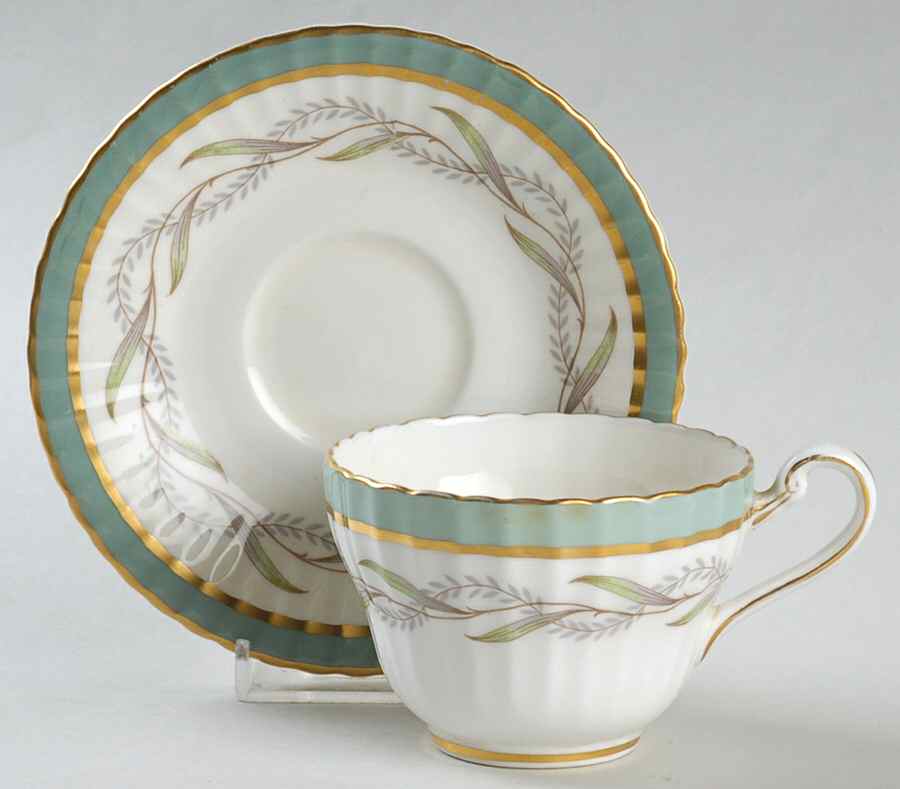 Athens Flat Cup & Saucer Set by Paragon-1