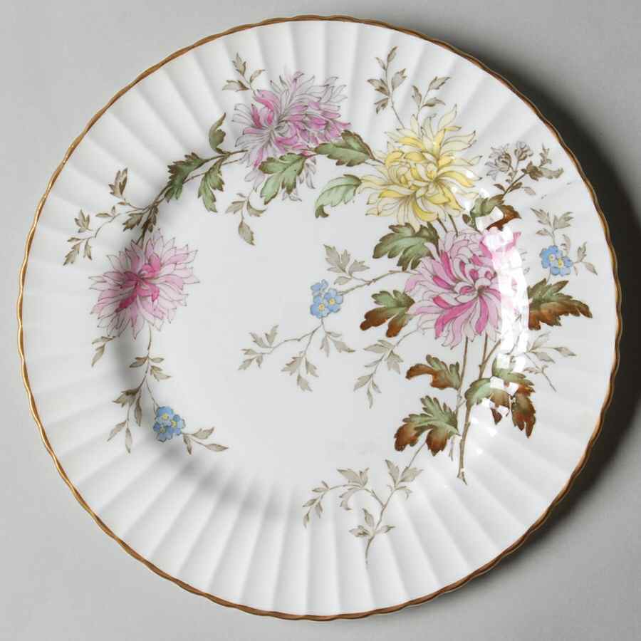 Autumn Glory (Pink & Yellow Flowers) Salad Plate by Paragon-1