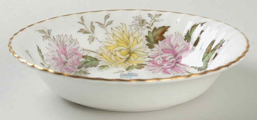 Autumn Glory (Pink & Yellow Flowers) Fruit/Dessert (Sauce) Bowl by Paragon-1
