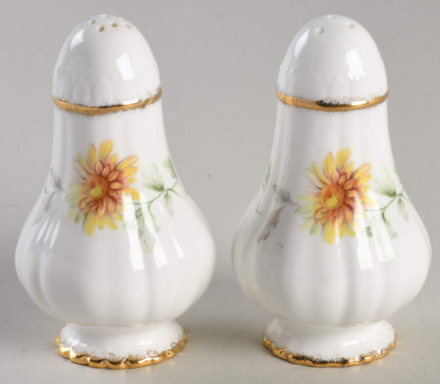 Autumn Glory (Yellow & Orange Flowers) Salt & Pepper Set by Paragon-1