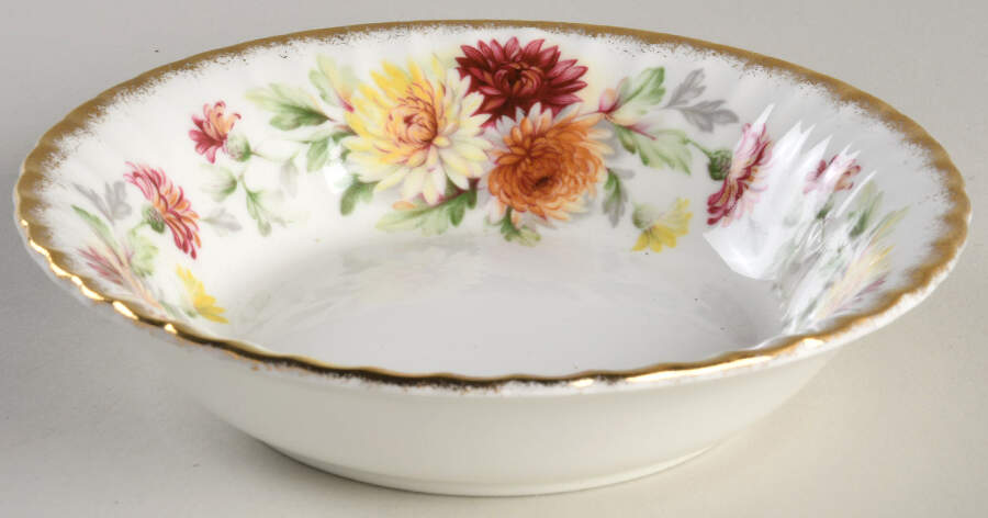 Autumn Glory (Yellow & Orange Flowers) Fruit/Dessert (Sauce) Bowl by Paragon-1