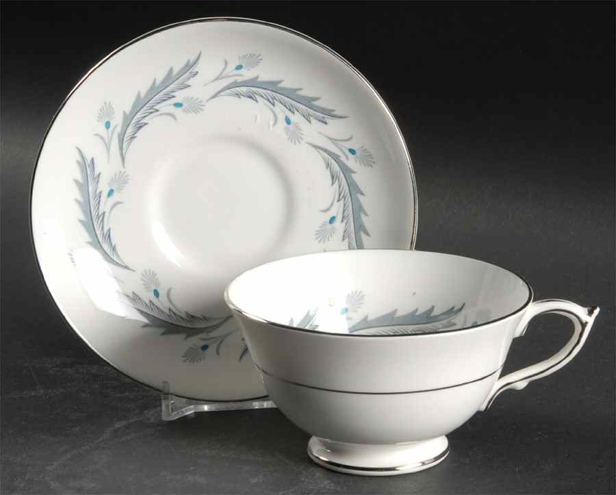 Bridal Leaf Footed Cup & Saucer Set by Paragon-1