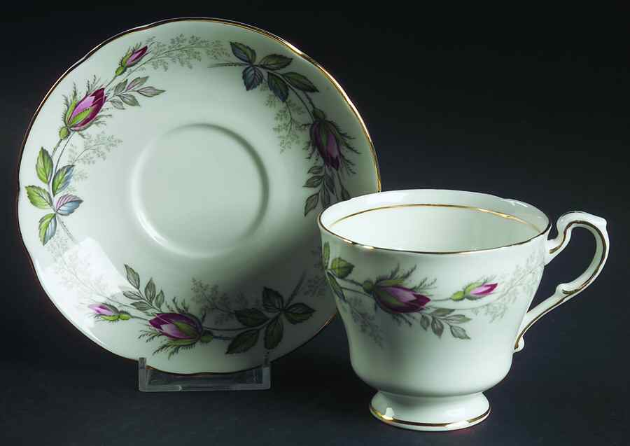 Bridal Rose Footed Cup & Saucer Set by Paragon-1