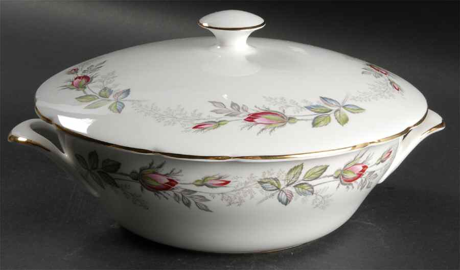 Bridal Rose Round Covered Vegetable by Paragon-1