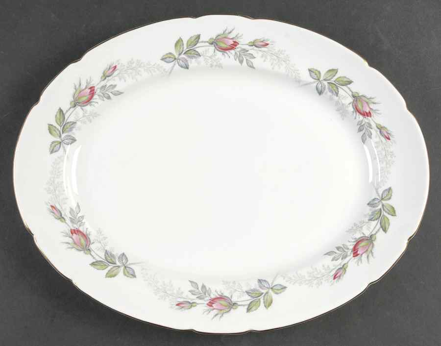 Bridal Rose 13" Oval Serving Platter by Paragon-1