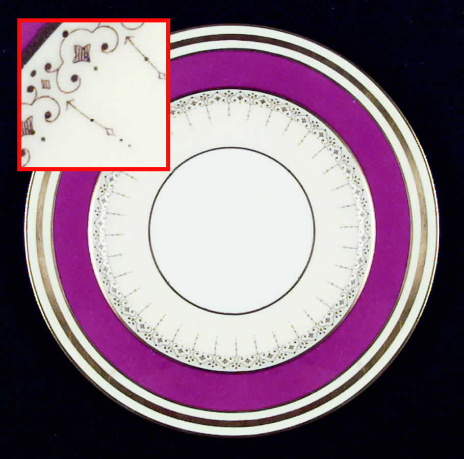 Canterbury (Red Wine Color Band) Salad Plate by Paragon-1